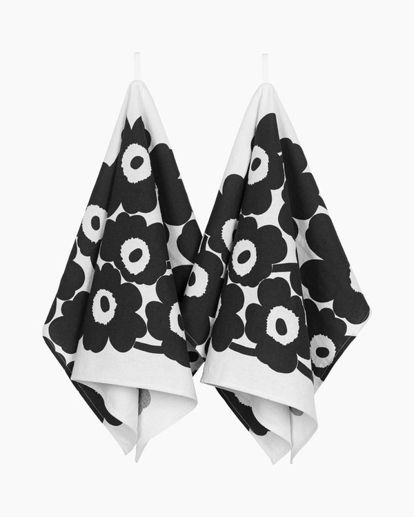 Marimekko Tea Towel Set of 2 Unikko Black & White