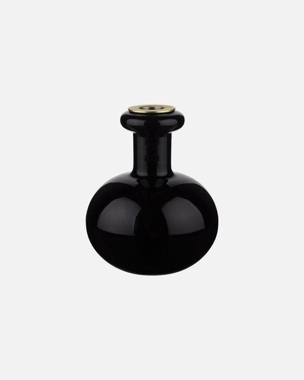Marimekko Glass Candle Holder Butticula Black