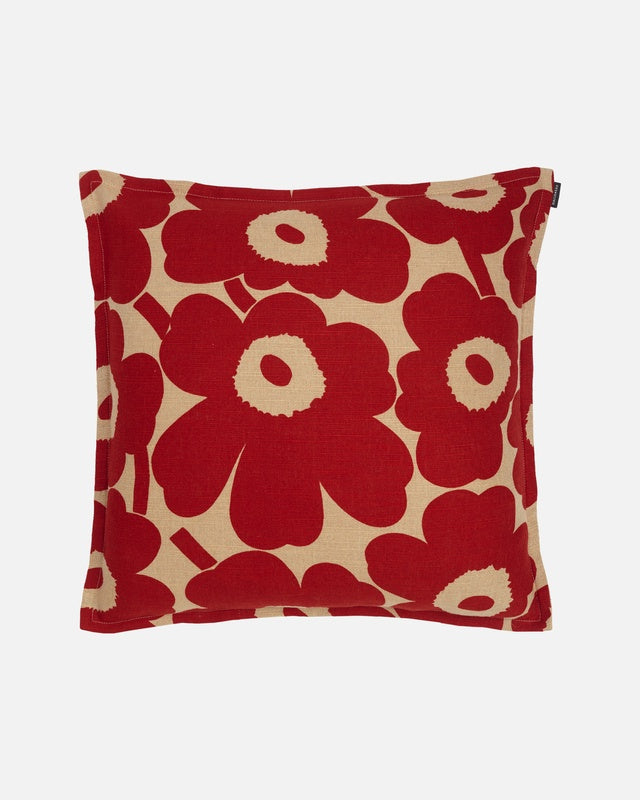 Marimekko Cushion Cover 50cm x 50cm Pieni Unikko Beige & Red