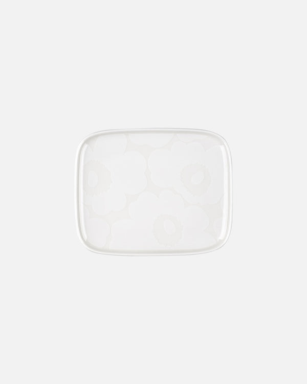 Marimekko Rectangle Plate 15cm Unikko White