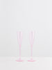 Maison Balzac Champagne Flute Set of 2 Pink