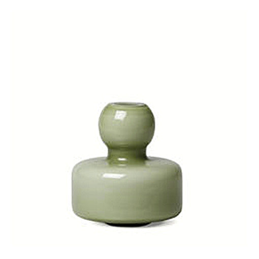 Marimekko Glass Flower Vase Olive Green