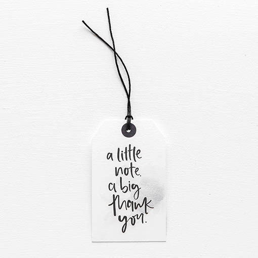 emma kate co Gift Tag - Little Note, Big Thank You-